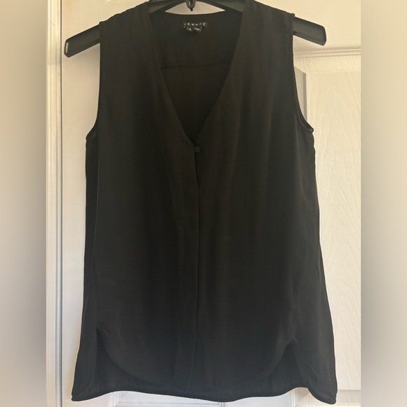 Theory silk sleeveless top with buttons S/M - Picture 3 of 6